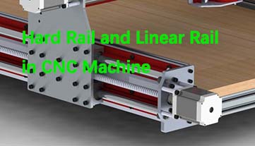 Trilho rígido e trilho linear em máquina CNC