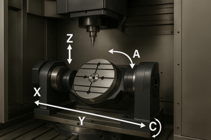 Trunnion Table 5-Axis Machining Center